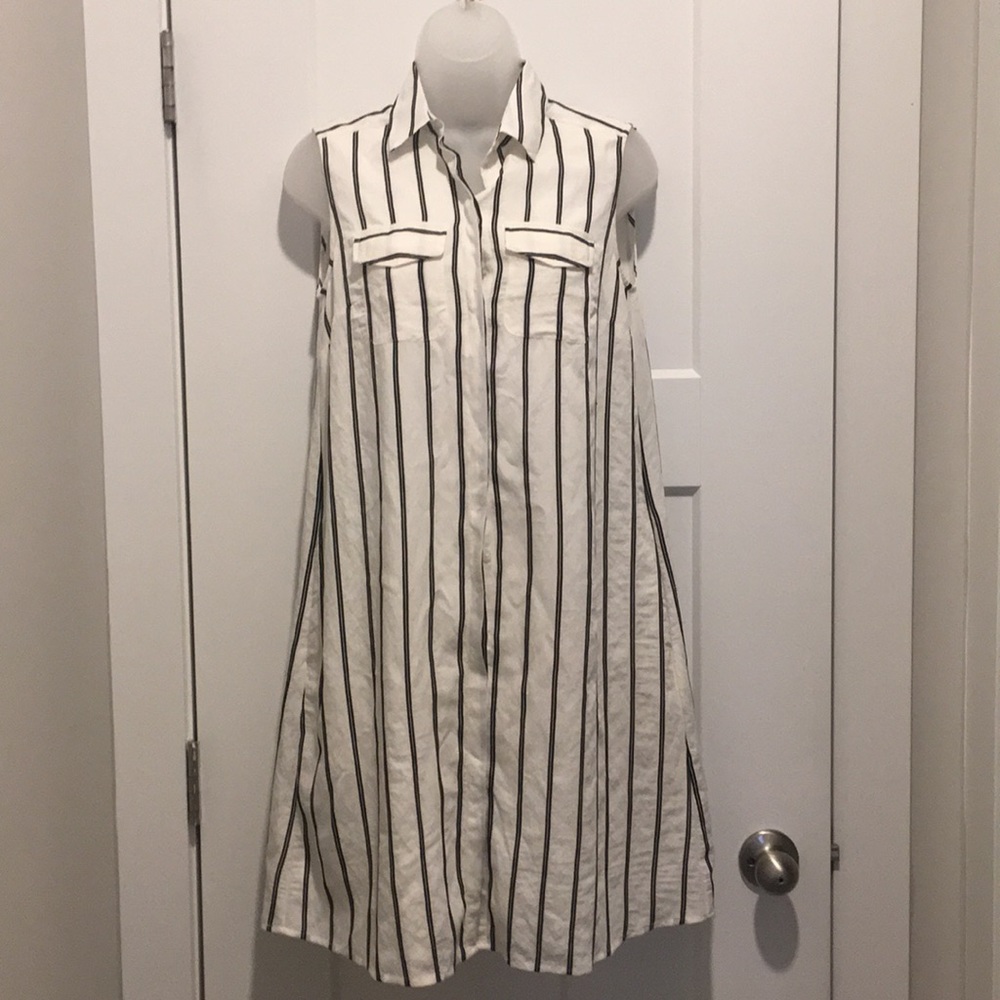 Sleeveless Striped Dress 👗,size-XXS, Striped